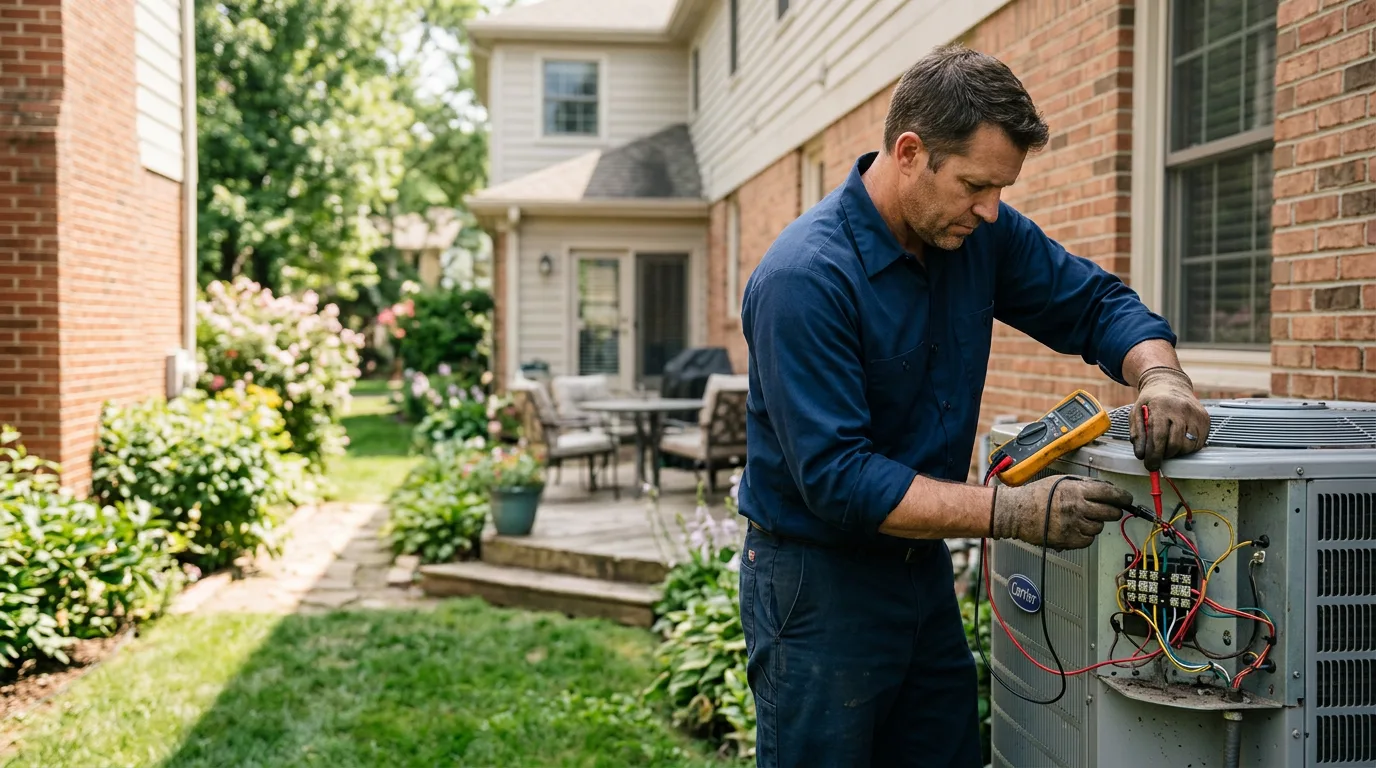 HVAC technician working near Needham, MA
